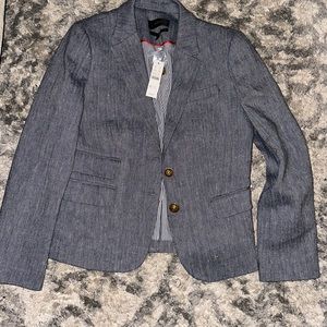 JCrew blue and white Dalton blazer size 6 NWT